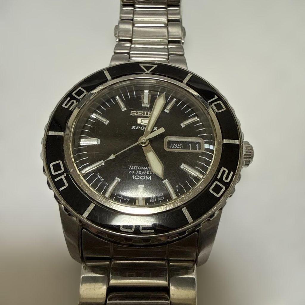 Used SEIKO 5 SPORTS automatic watch 100M