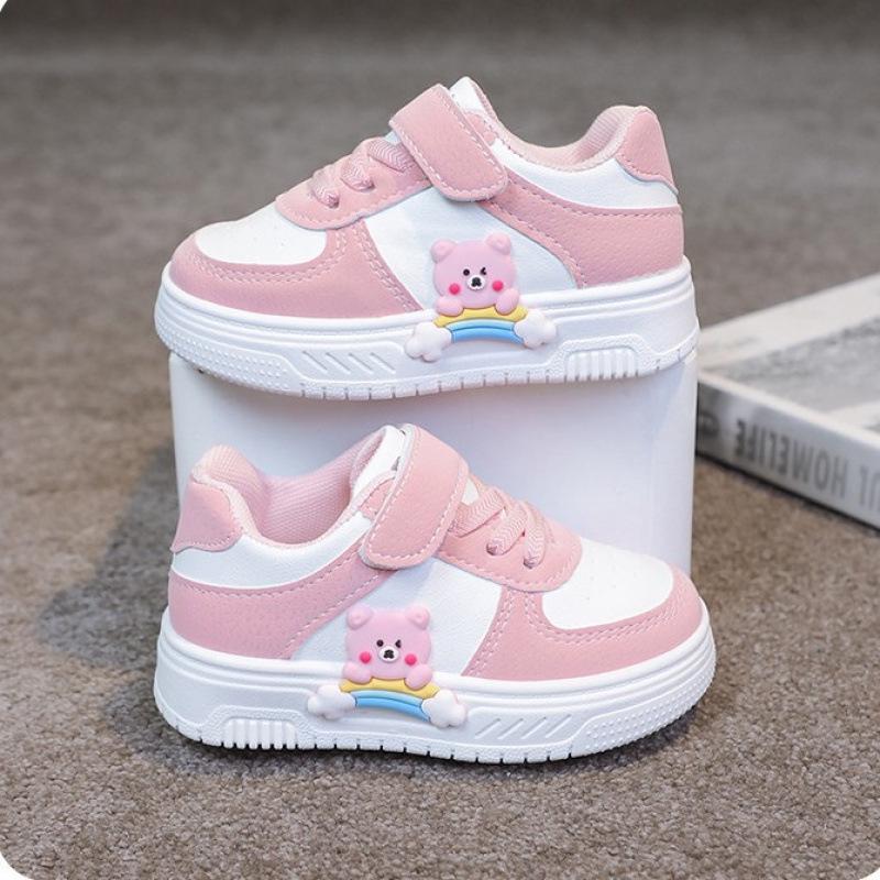 Atmungsaktive Canvas-Laufschuhe mit Cartoon-Motiv für Kleinkinder - Strapazierfähige Low-Top-Sportschuhe für Mädchen & Jungen