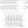 20 Pcs Transparent Plastic Cocktail Cups Martini Goblets Tall Clear Margarita Tumblers Coupe Drinkware Party Glassware Set