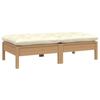 Day and Night - Day and Night 2-seater Garden Sofa In Solid Pine Wood with Cream Cushions