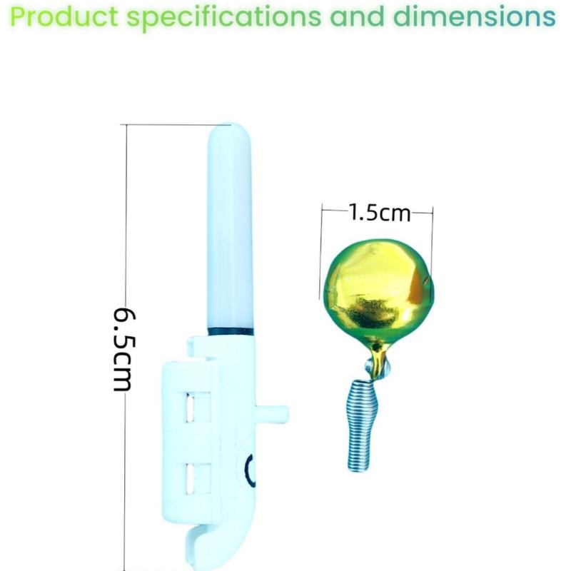 5Pcs Reusable Electronic Light Stick With Bell Led Fishing Alarms Set Accessories Fishing Electronic Rod Luminous Stick Light