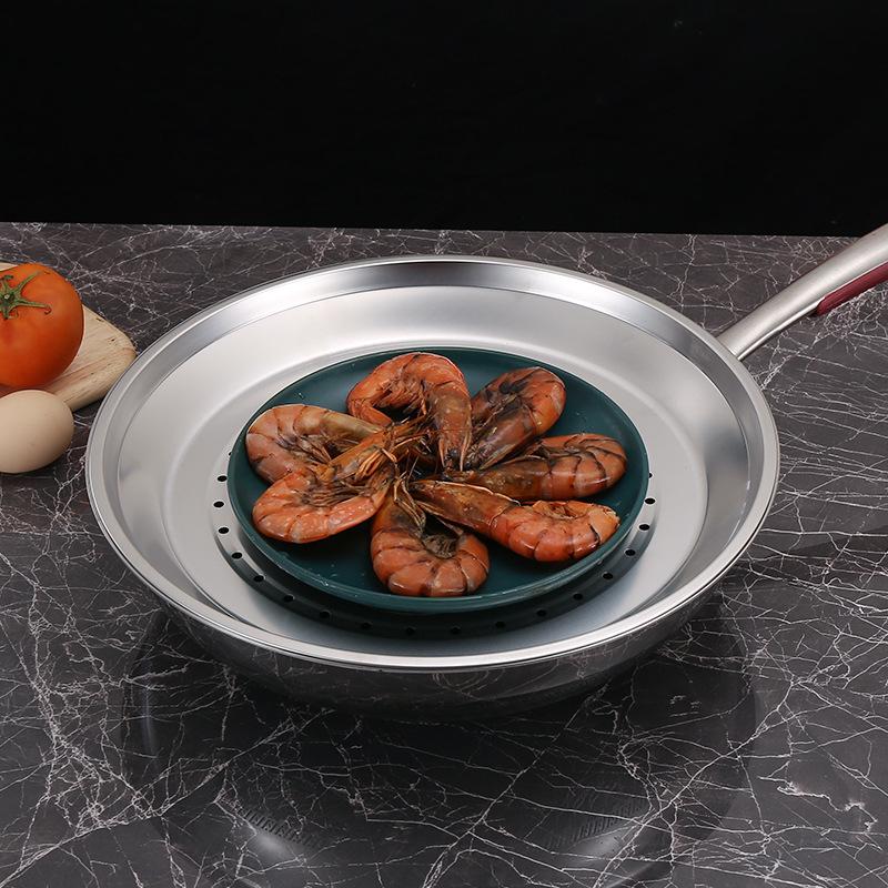 Thickened Stainless Steel Steamer Basket & High-Temperature Resistant Steaming Rack for Woks and Iron Pots