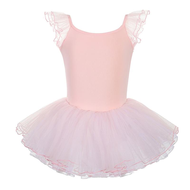 Girls Kids Ballet Tutu Skirts Dance Leotards Open Back Ballet Class Stage Performance Costumes