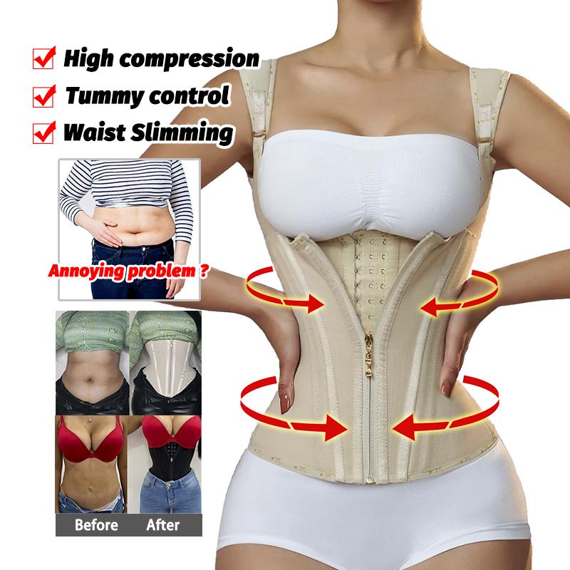 Steel Bone Adjustable Compression Tummy Control Girdle Body Shaper Vest Slim Waist Trainer Bustier Corsets for Women