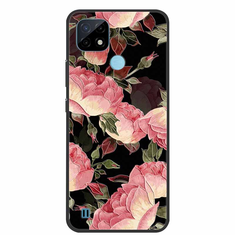For Realme C21Y Case 3D Flower Emboss Soft Silicone Phone Case For OPPO Realme C21Y RMX3261 Capa TPU Funda Realmi C21 Y Coque