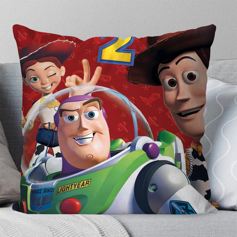 Animated Movie T-Toy S-Story Pillow Case Square Pillow Bedroom Sofa Leisure ComfortCushion Car Living Room Home Decoration 40X40