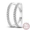 New Original 925 Sterling Silver Rings Stackable Infinite Silver Zircon Ring For Women Wedding Anniversary Birthday Jewelry Gift