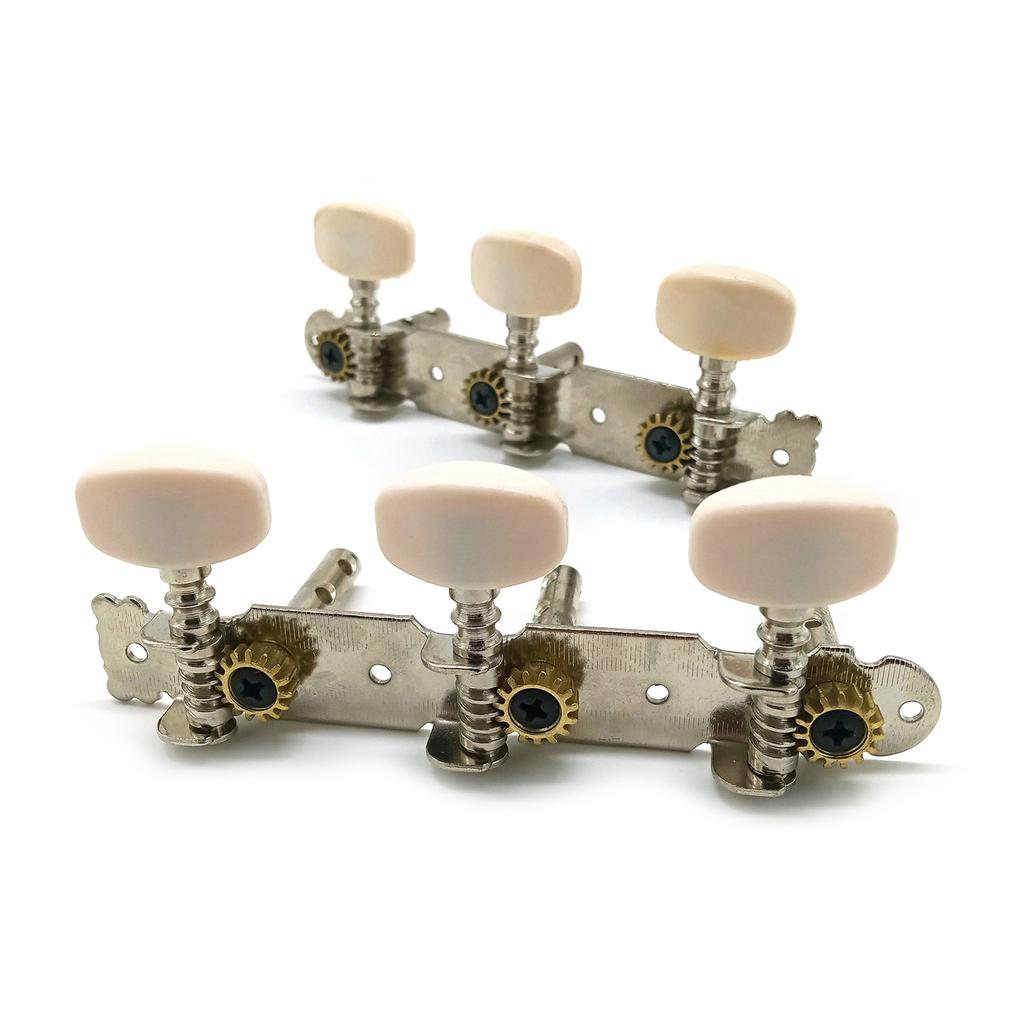Classical Guitar Tuning Pegs Chrome Plated Machine Heads Tuning Keys Tuners Single Hole for Classical Guitar 1L 1R