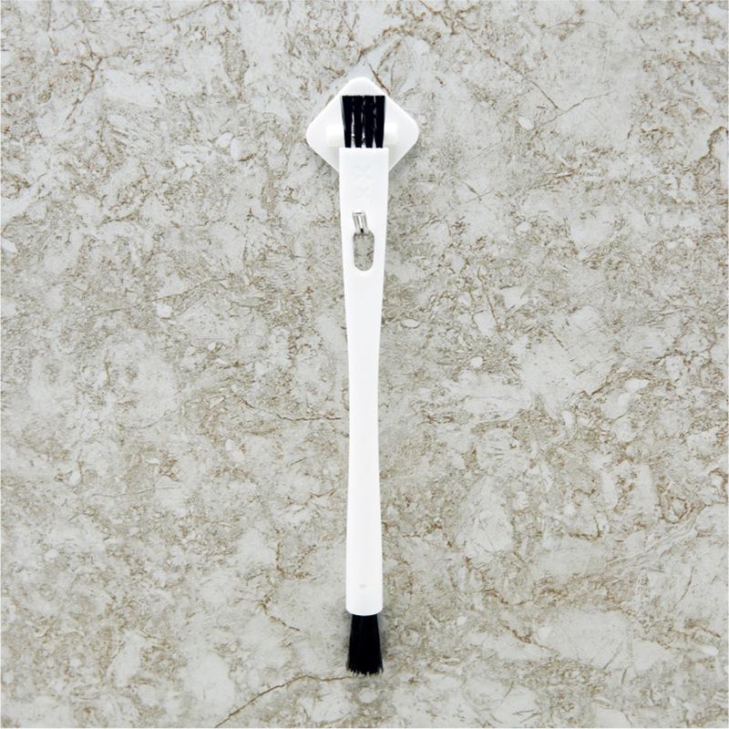 Dual-Head Cleaning & Milk Frother Brush for Coffee Machines