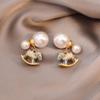 Silber Perlen Tropfen Kleines Pferd Anhänger Ohrstecker - Elegante Retro Ohrstecker für Damen