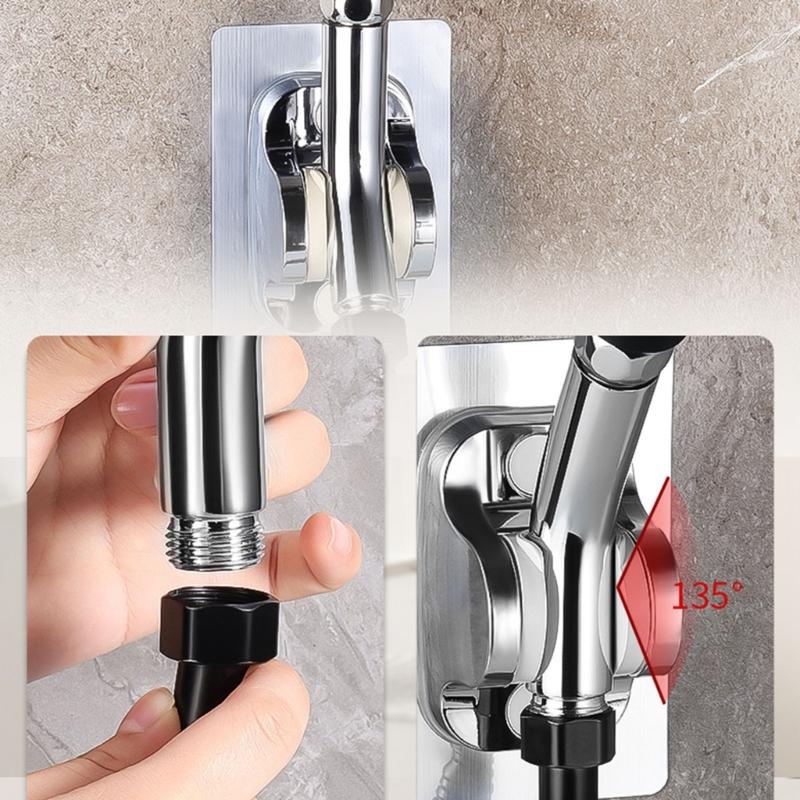 3pcs Sturdy Stainless Steel Materials Shower Head Adjustable Adapter for Handheld and Rainfalls Showers Daily Use