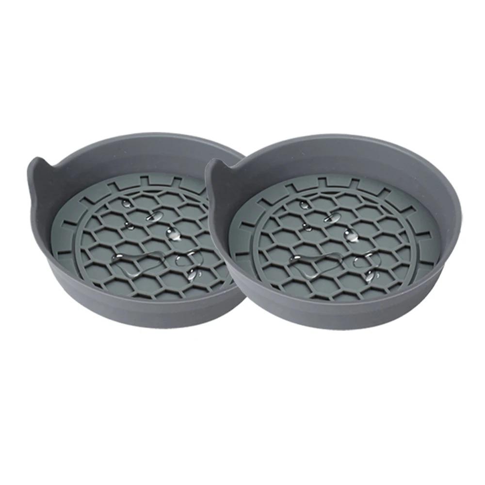 2PCS Car Cup Coaster, Waterproof Non-Slip Sift-Proof Spill Saucer Car Interior Accessories