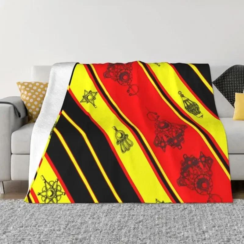 Bandiera Amazigh con Simbolo YAZ Popolo Tamazight Coperta Pile Flanella Tappeto Kabyle Marocchino Coperte da Divano Trapunta per Divano