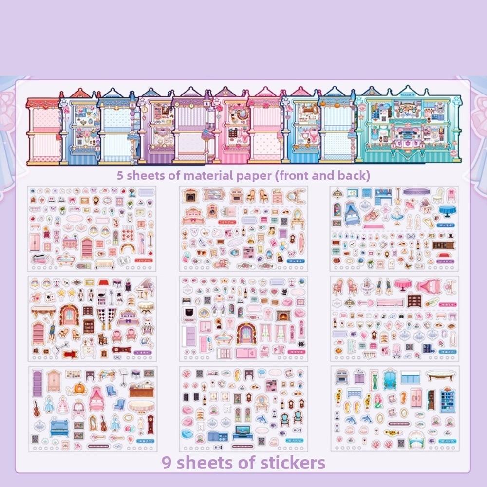 Cute Miniature Scene Sticker 36 Scenes Stacking Sticker New Scenery Sticker Book  Children Gifts