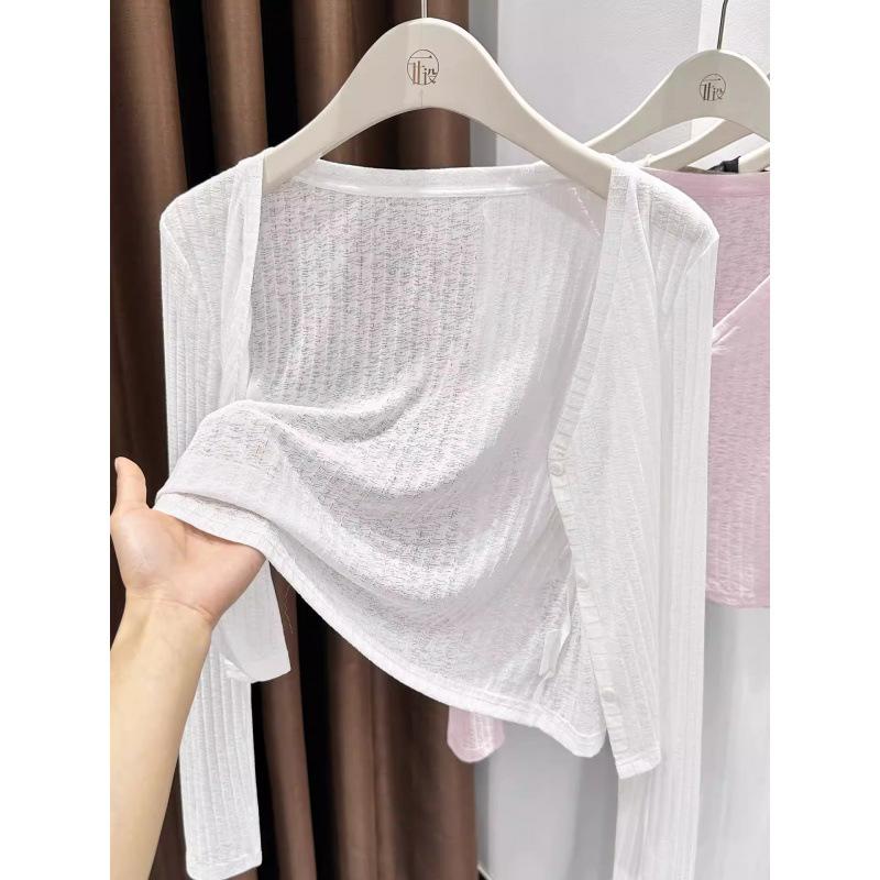 Temperament Collar Thin Floral Cardigan Women's Air-conditioned Shirt with Shawl Top Jacket Summer