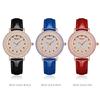 UTHAI W43 New Women's Brand Quartz Watch Luxury Full Diamond Jewelry Crystal Gem Scale Waterproof Leather Band Ladies Watches