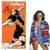 1pc H-Haikyuu H-Hinata Shoyo Print Microfiber Beach Towel Quick Dry Absorbent Sand Free for Beach Gym Bathroom Accessories