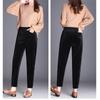 Autumn Winter Women Solid Color Pant Casual Elastic High Waist Straight Leg Trousers LooseCorduroy Warm Thick Haren Pants Female