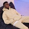 Heavyweight Oversize Men's Hoodie Casual Hip Hop Streetwear Custom Khaki Pullover Sweatshirt