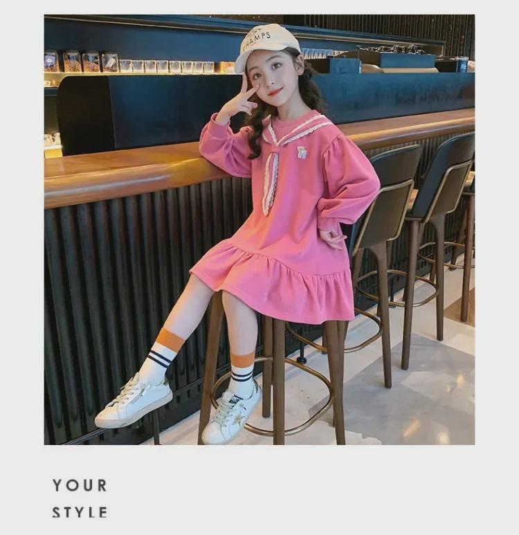 Rochie elegantă cu mânecă lungă pentru fete, model 2024, pentru primăvară și toamnă