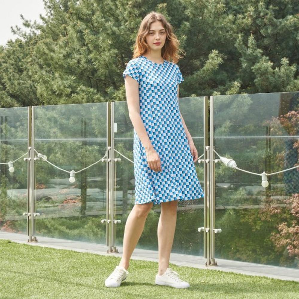 Lipbbam Creora Difree Artwork Pattern Midi Dress Ldm50db01