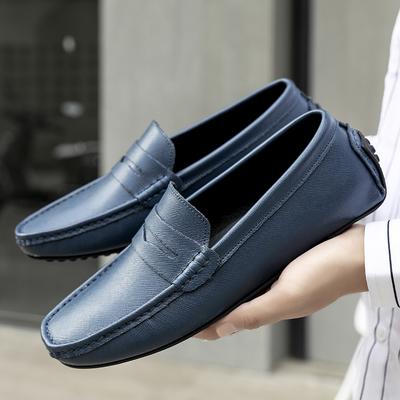 Fashion Luxury Formal Casual Flats Mens Loafers Genuine Leather Men Shoes Moccasins Male Breathable Slip On Walking Boat Plus Size 38-49