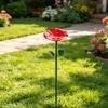 Flower Hummingbird Water Feeder Metal Garden Post Bee Watering Station And Butterfly Waterer Outdoor Bird Bath for Pollinators Garden Decor