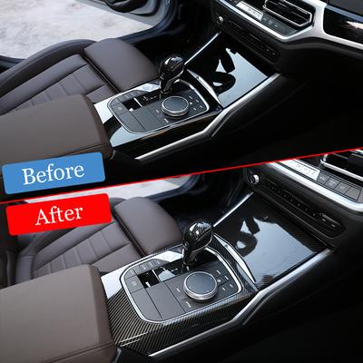 Carbon Fibre LHD For BMW 3 4 Series G20 G28 G22 2020-2026 Car Center Console Gear Shift Panel Frame Cover Trim Car Accessories
