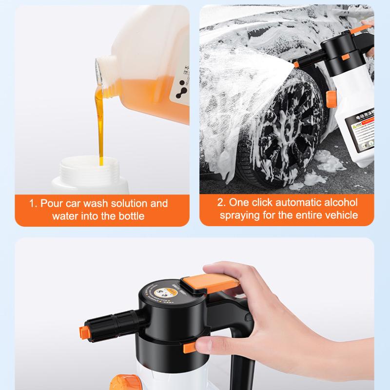 2L Professional Electric Foam Sprayer Motorized Handheld High Pressure Snow Foam Car Wash Sprayer For Car Wash Accessories