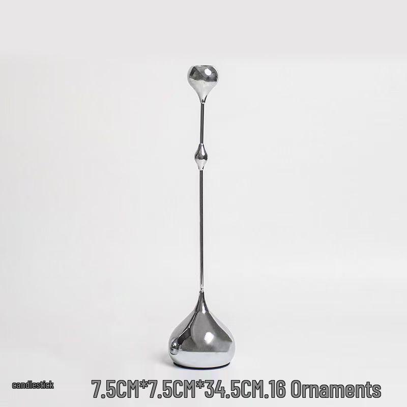 Romantic Silver Water Drop Candlestick for Weddings and Festivals