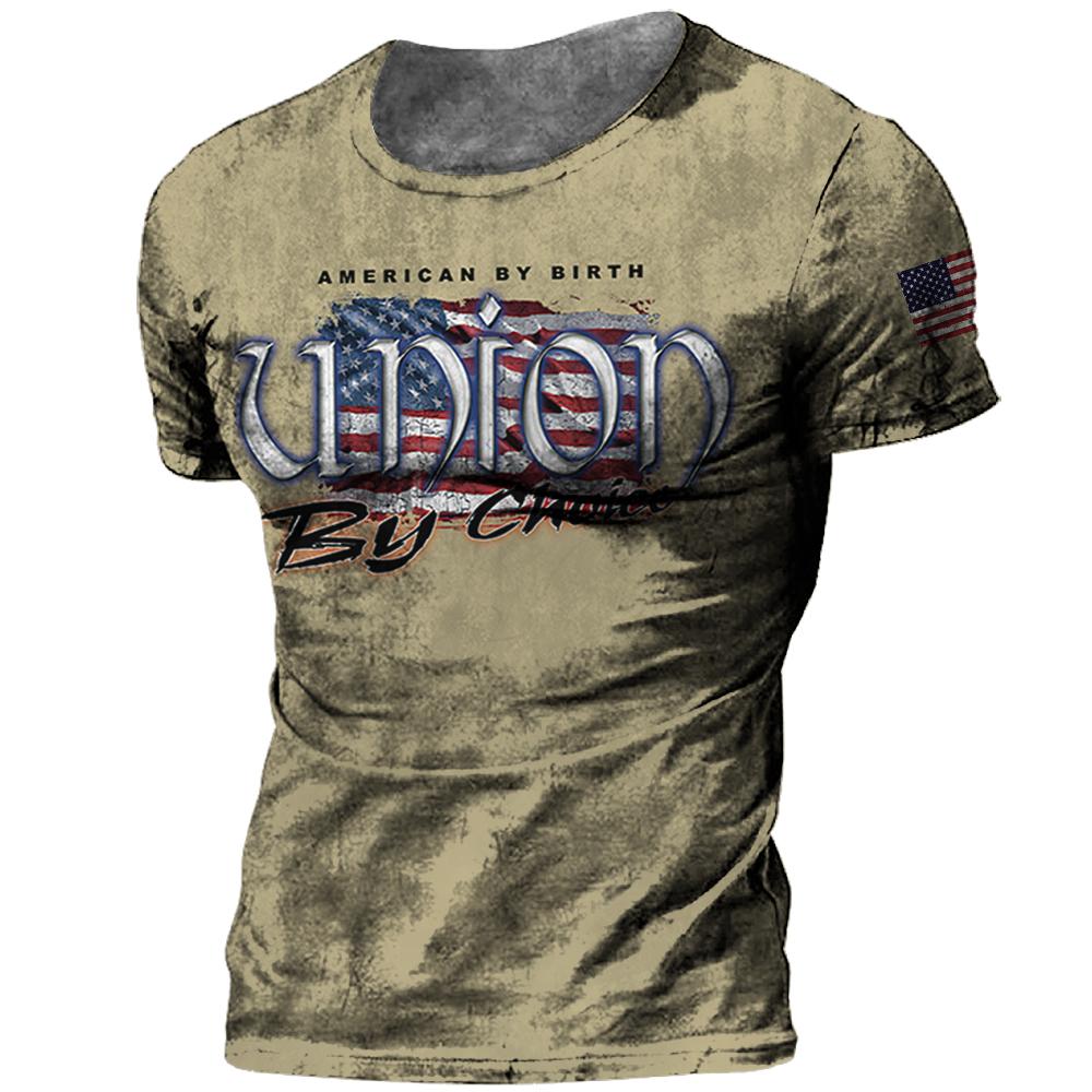 Summer T-Shirt Men Vintage Print 3D American Route 66 T Shirt Short Sleeve Tee Tops Oversized Shirt Loose Male Clothing