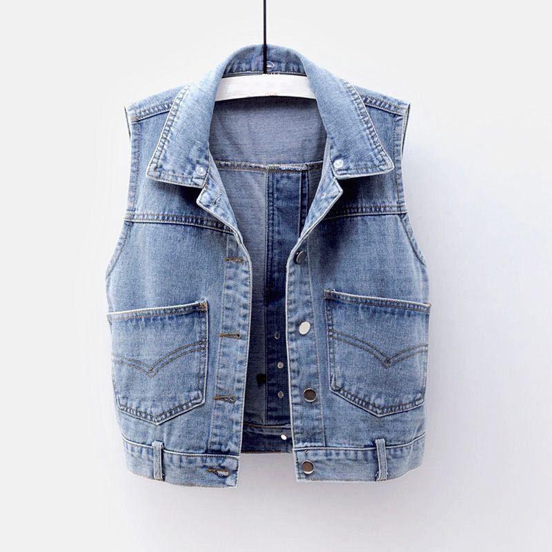 

Жилет женский хлопковый без рукавов топы джинсовый жилет оверсайз повседневный большие карманы джинсовый жилет с капюшоном XXXXL