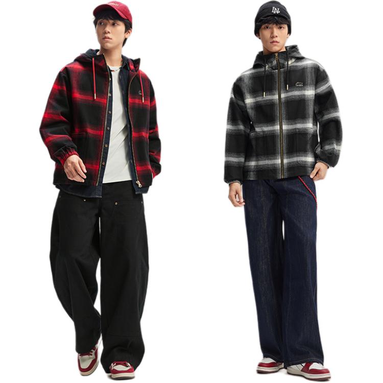 Li Ning Sports Lifestyle Series Loose Fit Hooded Logo Jacket Men Jackets AFDW137-2