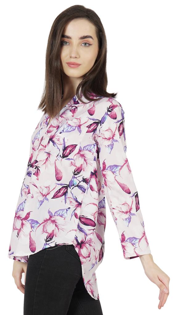 Inkmeso Stylish Printed Full Sleeves Casual Top For Women Comfy Basic Summer Tee