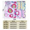Japanese Cartoon Tamagotchis Blanket Cover Flannel Lightweight Thin Throw Blanket for Airplane Travel Bedspread