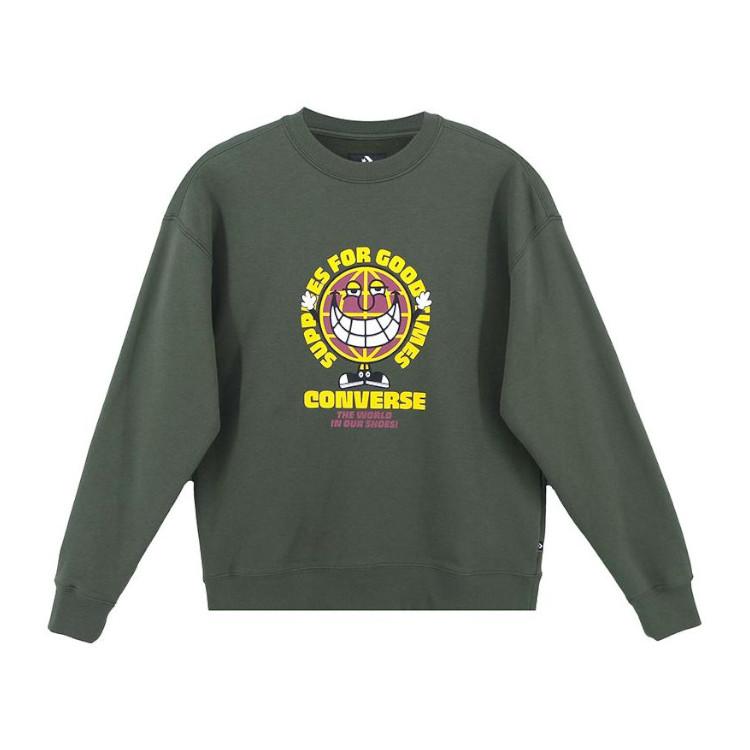 Converse Sweatshirts Men's Crew Neck Moderate Other 10022318-A01