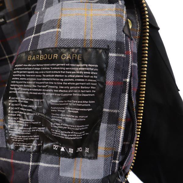 Barbour Wax Cotton Jacket 10 Black Waist Belt Women Used