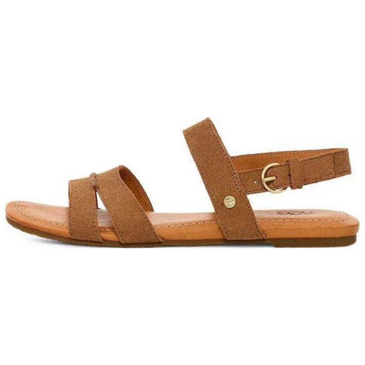 

UGG Cow Split Leather Stylish Sandal Women s Chestnut 1136789-CHE 36