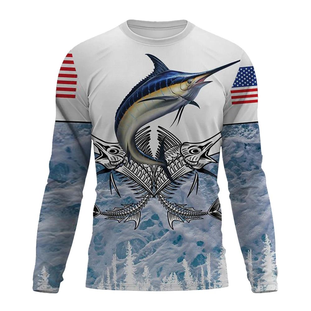 Camicia da pesca da uomo/Top mimetico con protezione UV, Camicia da pesca a maniche lunghe da uomo UPF50+/Abbigliamento da uomo per sport all'aperto estivi
