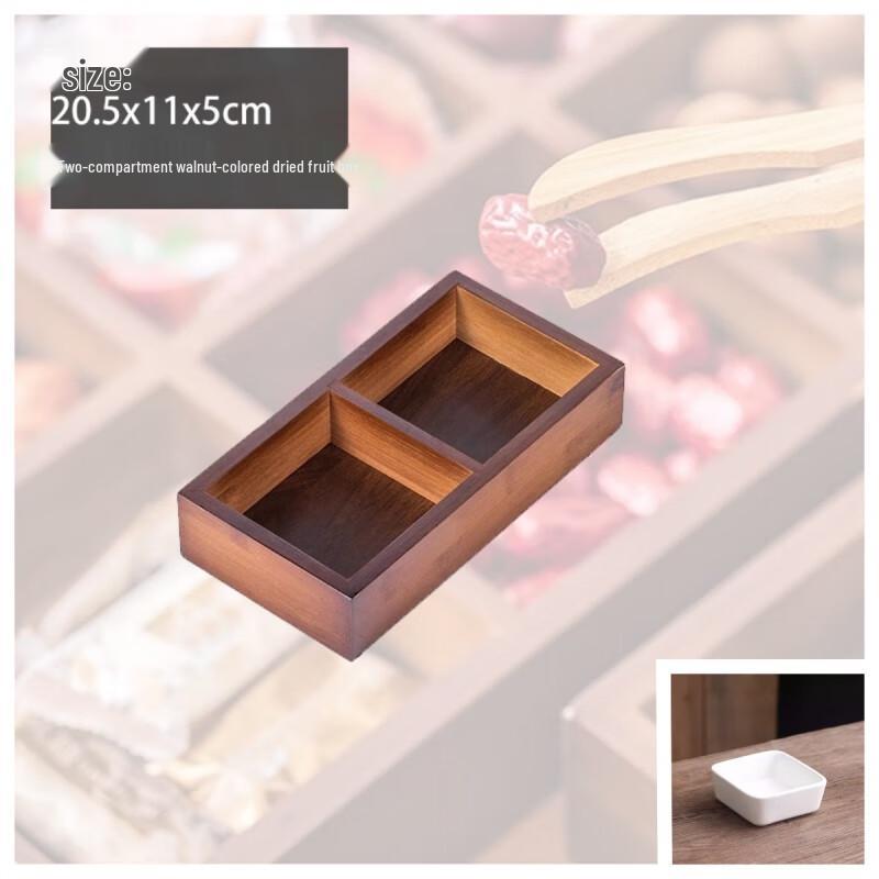 MOLUONA Wooden Divided Snack Platter Set