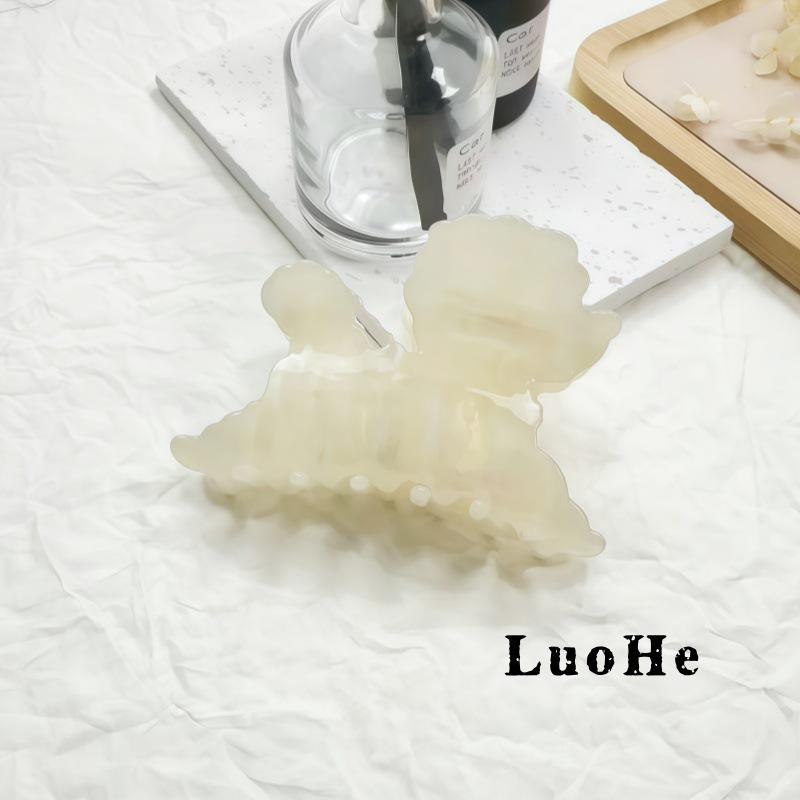 

Luohe Jewelry Large Jelly Acetate Hair Clip - Elegant Fairy Puppy Claw Shark Clip