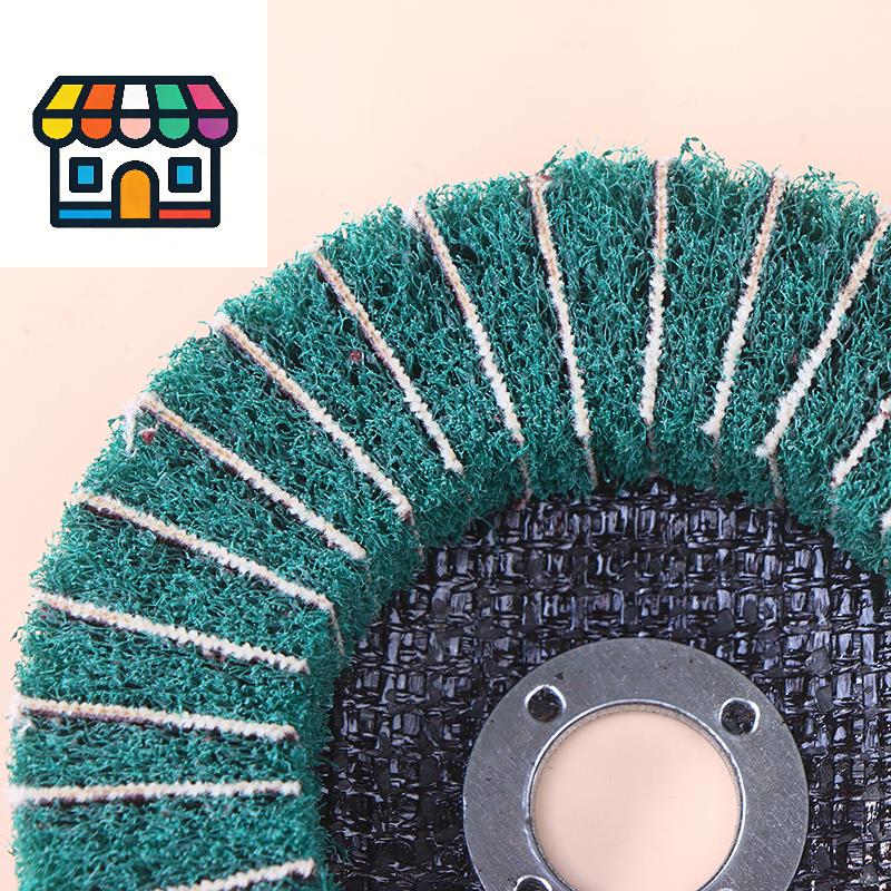 100/115/125mm Grinding Wheel For Angle Grinder Nylon Fiber Flap Polishing Wheel Disc 5 Inch Non-Woven Grinding Wheel Metal Wood
