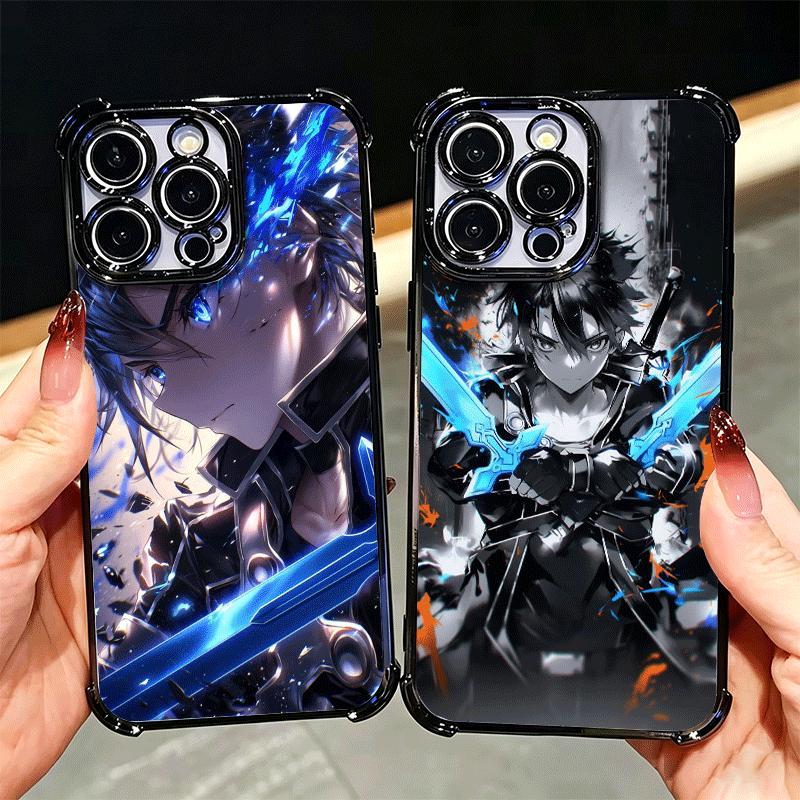 Sword Art Online Kirito Plating Phone Case For Xiaomi Poco X5 X6 X7 X8 Pro Max F8 Ultra F7 M8 M7 M5S Redmi 15C 15 14C 13C 13 X3