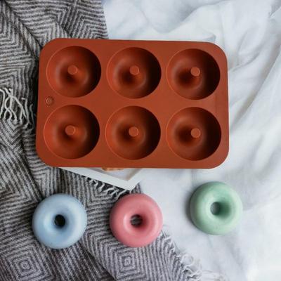 6 Löcher Silikon Donutform Bagelform Antihaft Backen Hitzebeständige Form Krapfenmakerform Backwerkzeug