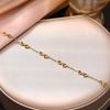 French Retro Gold Plated Stainless Steel Heart-Shaped Diamond Bracelet for Women