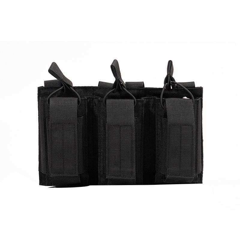 Taktische Molle-Magazintasche, taktische Tasche, Dreifach-Gewehrpistolen-Magazintasche, 2-lagiger Patronenhalter