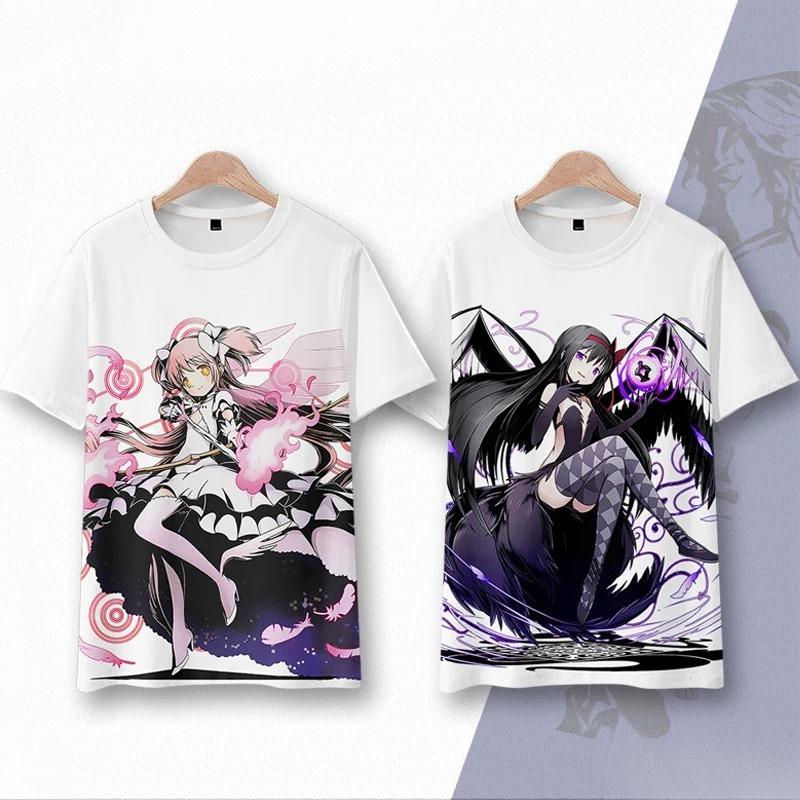 Anime Puella Magi Madoka Magica 3D Print T Shirt Women Men Akemi Homura Kaname Madoka Cosplay Short Sleeve Graphics Tees
