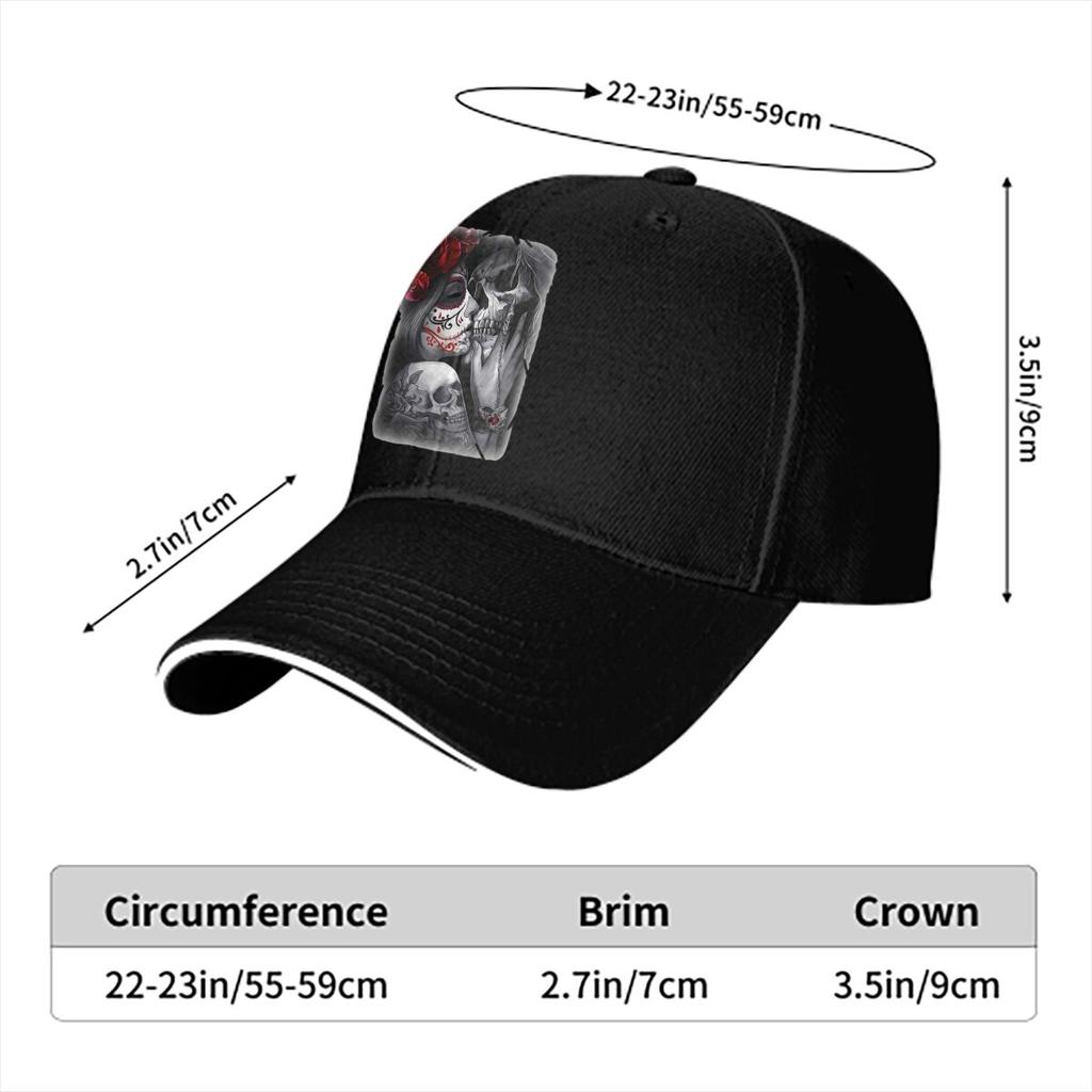 Always and Forever Graphic Art Classic Baseball Cap Unisex Hats Women Visor Protection Snapback Mexican Skull Santa Muerte Caps