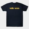 Men Black Print T-shirt Hello Nasty No-Cut Transfer Paper Print Cotton Tshirt
