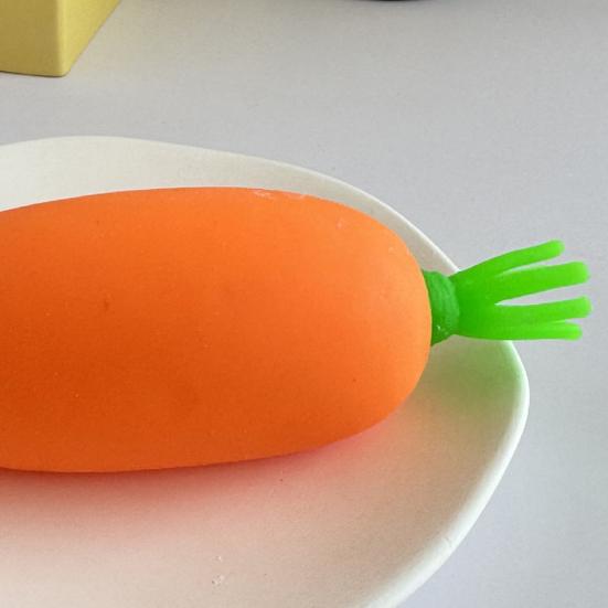 1/2Pcs Simulation Carrot Rabbit Squeeze Toy Stress Anxiety Relief Bunny Vegetable Sensory Toy Soft TPR Calming